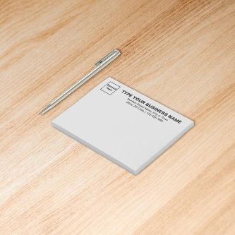 Business Brand on Gray Rectangle Post-it Notes
