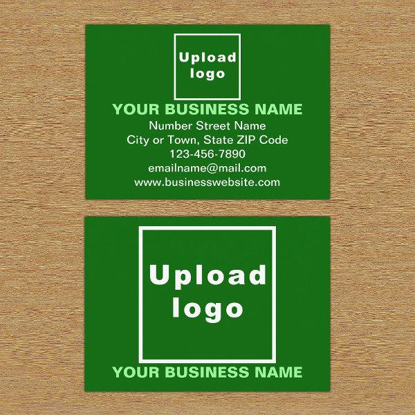 Business Brand on Green Rectangle Enclosure Card
