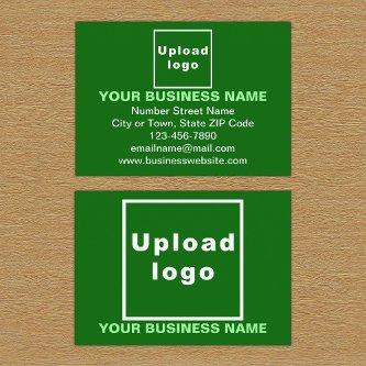 Business Brand on Green Rectangle Enclosure Card