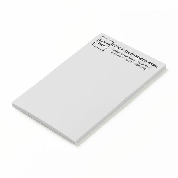 Business Brand on Heading of Gray Long Post-it Notes