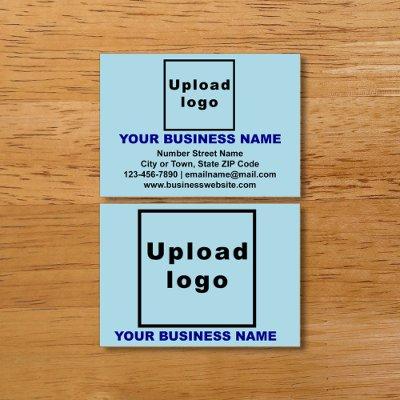 Business Brand on Light Blue Calling Card