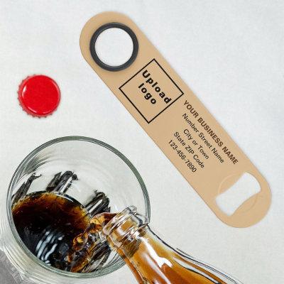 Business Brand on Light Brown Bottle Opener