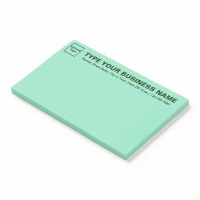 Business Brand on Light Teal Green Large Post-it Notes