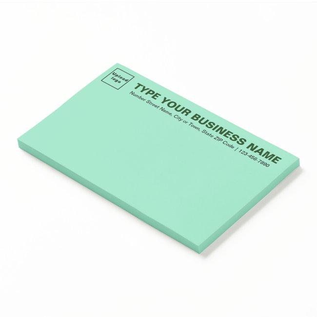Business Brand on Light Teal Green Large Post-it Notes