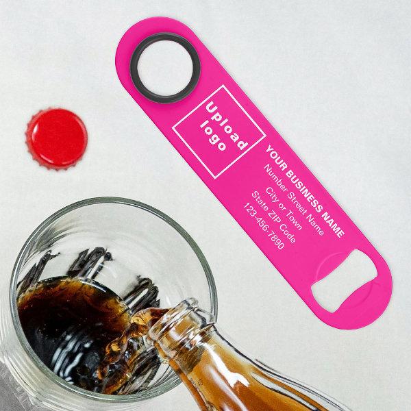 Business Brand on Pink Bottle Opener