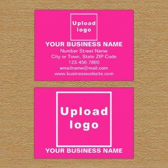 Business Brand on Pink Rectangle Enclosure Card