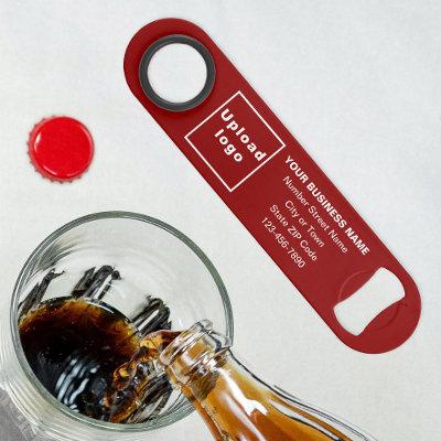 Business Brand on Red Bottle Opener
