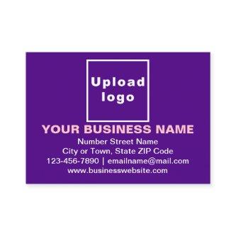 Business Brand on Small Purple Rectangle Card