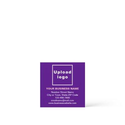 Business Brand on Small Purple Square Card