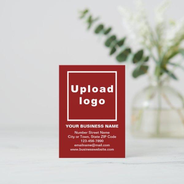 Business Brand on Small Red Portrait Card
