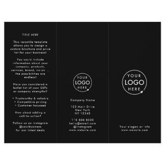 Business Branded Modern Black Folded Brochure