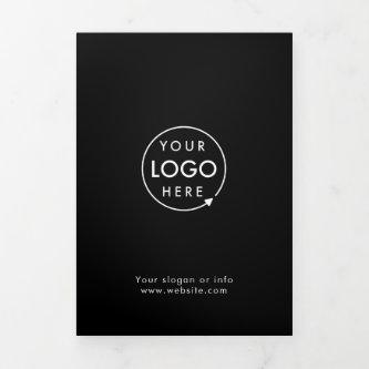 Business Branded Modern Black Folded Brochure