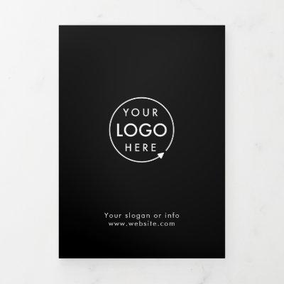 Business Branded Modern Black Folded Brochure
