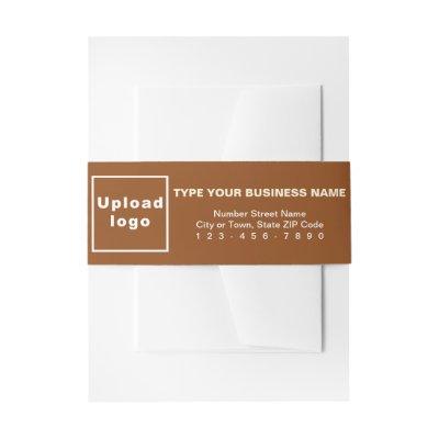 Business Brown Portrait Format Invitation Belly Band