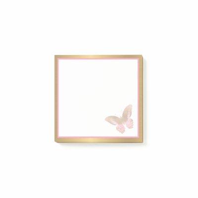 Business Butterfly Pink Gold 3x3 Post-it Notes