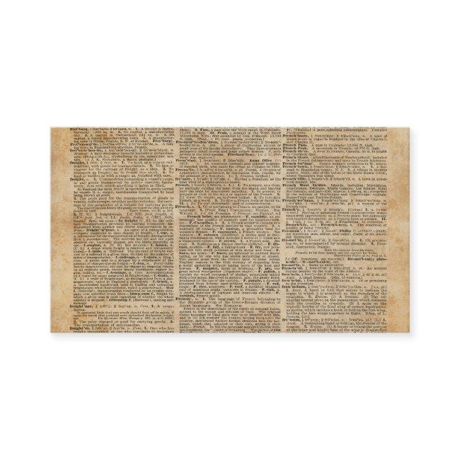 3.5" x 2.0", 100 pack Dictionary Art