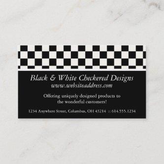 :: Black & White Checkered Design