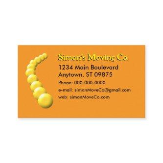 Curved Line of Yellow Balls