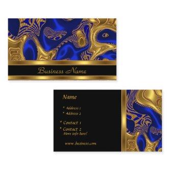 Elegant Exotic Blue Gold Abstract