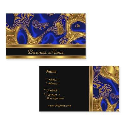 Elegant Exotic Blue Gold Abstract