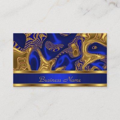 Elegant Exotic Blue Gold Abstract 2