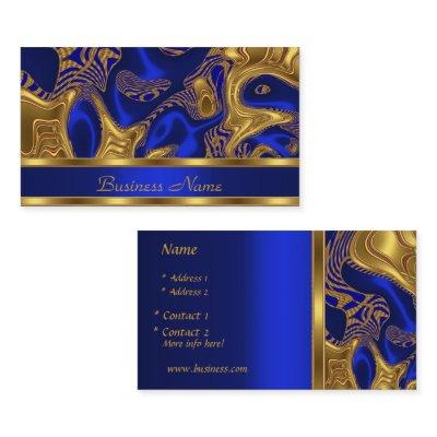 Elegant Exotic Blue Gold Abstract 2