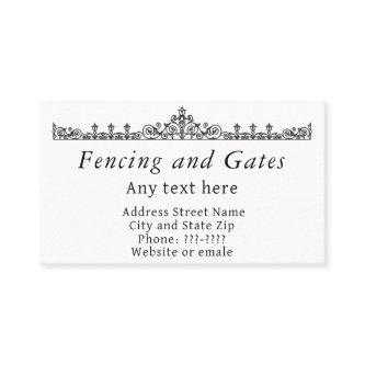 for the sellers of fences and gates