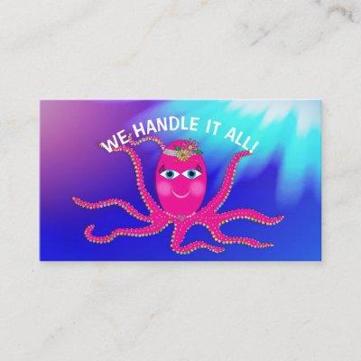 Happy Pink Female Octopus