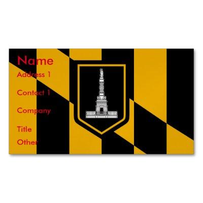 Magnet with Flag of Baltimore, USA