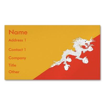Magnet with Flag of Bhutan