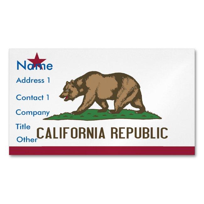Magnet with Flag of California