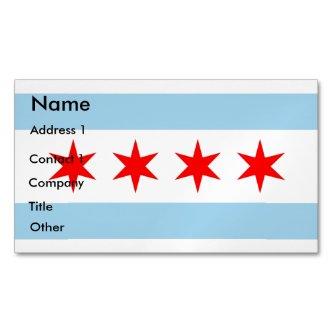 Magnet with Flag of Chicago