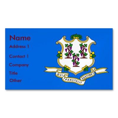 Magnet with Flag of Connecticut