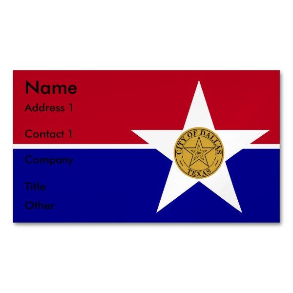 Magnet with Flag of Dallas