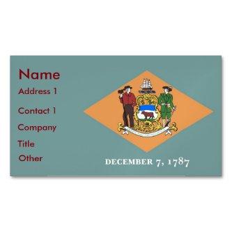 Magnet with Flag of Delaware