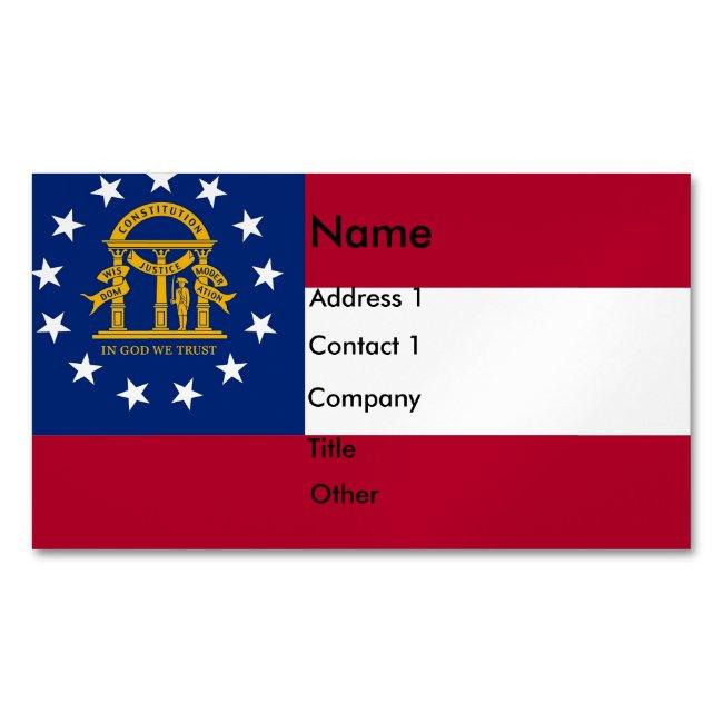 Magnet with Flag of Georgia