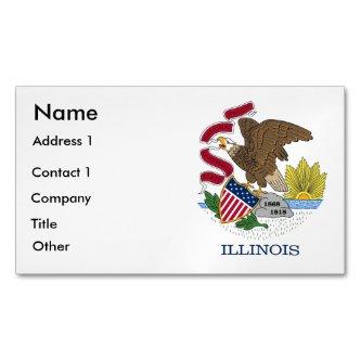 Magnet with Flag of Illinois