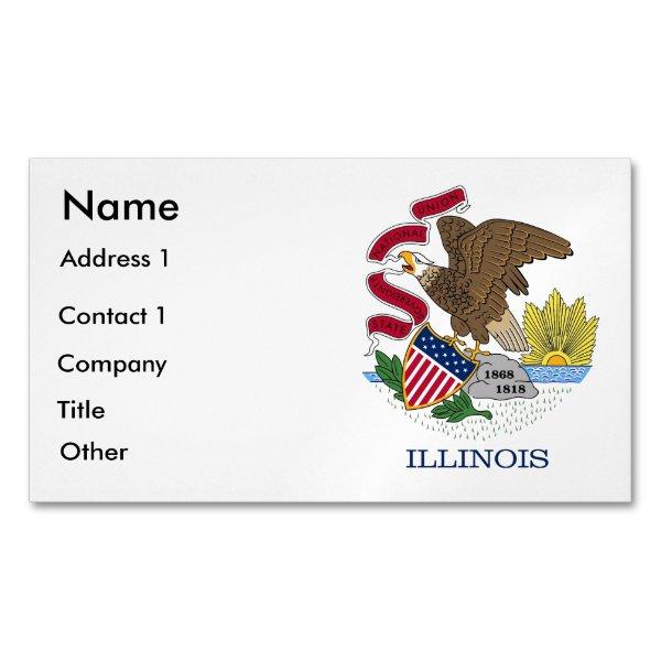 Magnet with Flag of Illinois