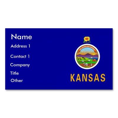 Magnet with Flag of Kansas