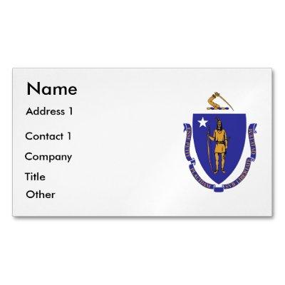 Magnet with Flag of Massachusetts