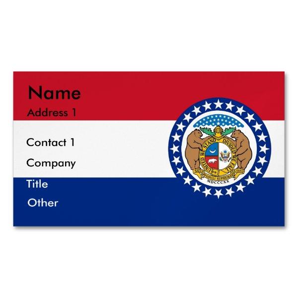 Magnet with Flag of Missouri