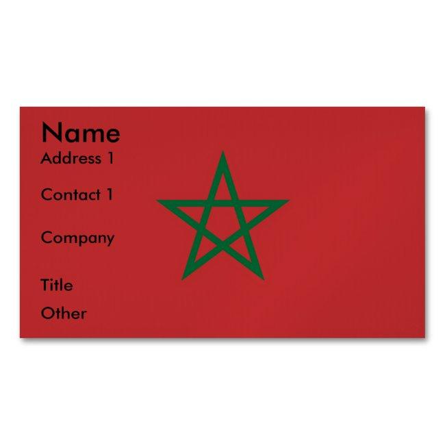 Magnet with Flag of Morocco