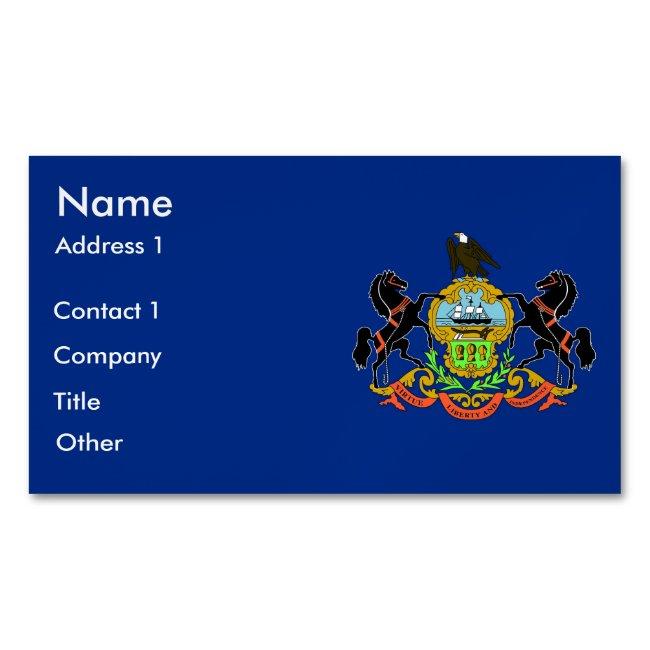 Magnet with Flag of Pennsylvania