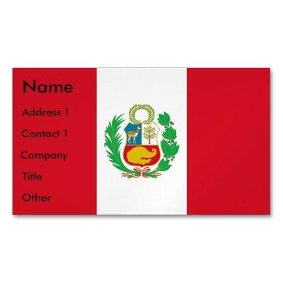 Magnet with Flag of Peru