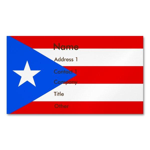 Magnet with Flag of Puerto Rico