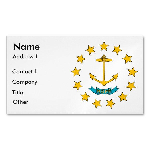 Magnet with Flag of Rhode Island