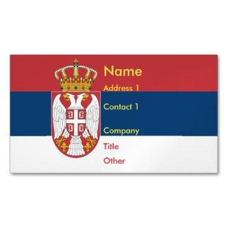 Magnet with Flag of Serbia