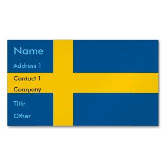 Magnet with Flag of Sweden