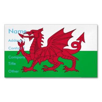 Magnet with Flag of Wales, UK