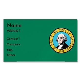 Magnet with Flag of Washington, USA